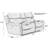 Top Grain Italian Leather Match Power Reclining Console Loveseat with USB Charging Ports