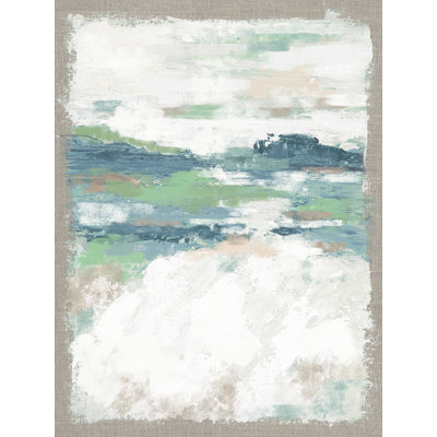 Blue and Green Abstract - Wrapped Canvas Painting
