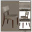 Ensemble de 2 chaises d'appoint en tissu gris et finition espresso Drake