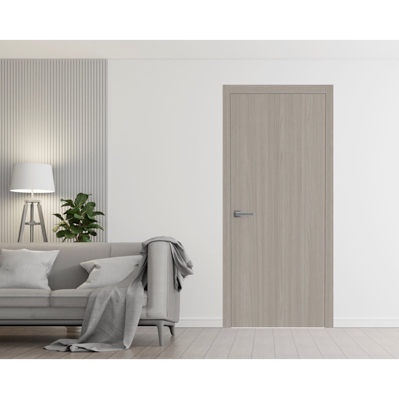 Panneau de porte à dalle - portes en placage de bois ESSENTIAL 8001 - grange coulissante pour garde-robe de poche