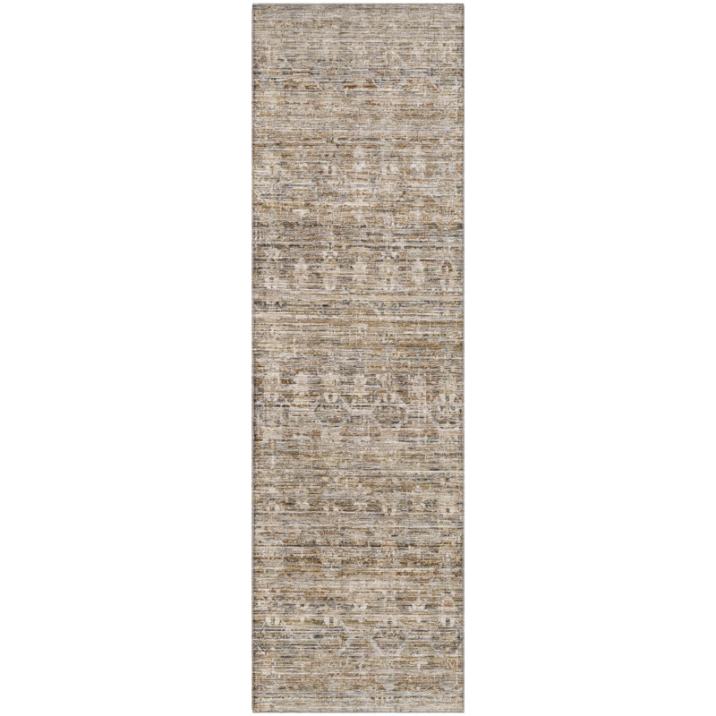 Premium Machine Washable Lubbers AMF1746 Stripe Rug, Runner 2'3" x 7'6"