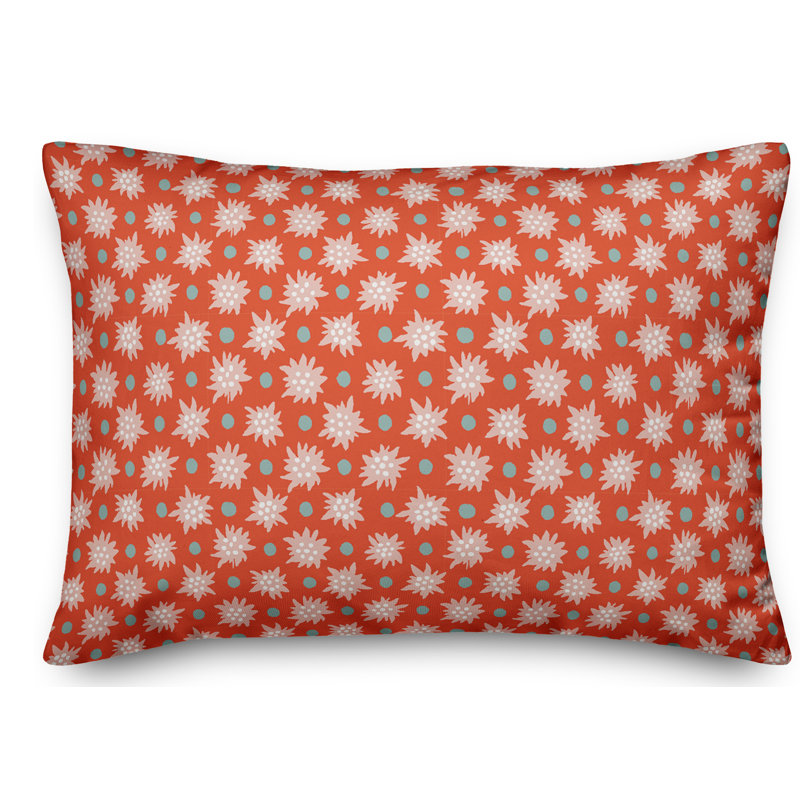 Abstract Geometric Reversible Throw Pillow, Red/Green