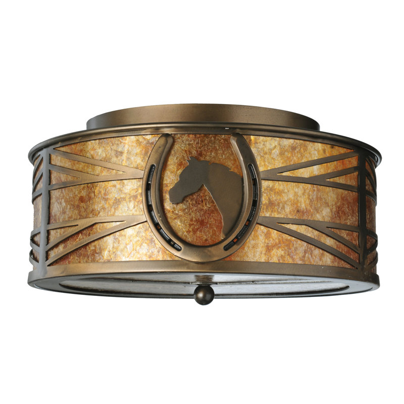 Plafonnier encastré à tambour 16 po et 2 lumières unique