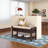 Upholstered Dining Bench with Storage Drawers & Shelf-842185266