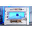 Full Over Full Bunk Bed with LED Lights, Bookcase Headboard & Storage Drawers, Space-Saving Bunk Bed Frame with Built-in Shelves & Guardrail for Bedroom Apartment, White-479990365