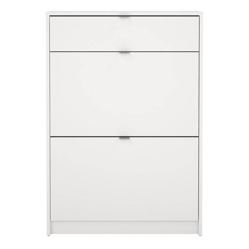 12 Pair Shoe Storage Cabinet, White