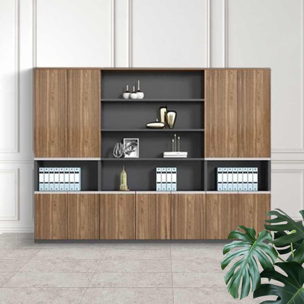 Angelinne 110'' Wide 6 - Shelf Storage Cabinet