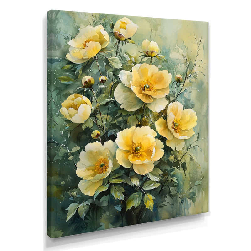 Baysden - Floral Canvas Prints, H 32 po x l 16 po, Ne s'applique pas, Toile tendue