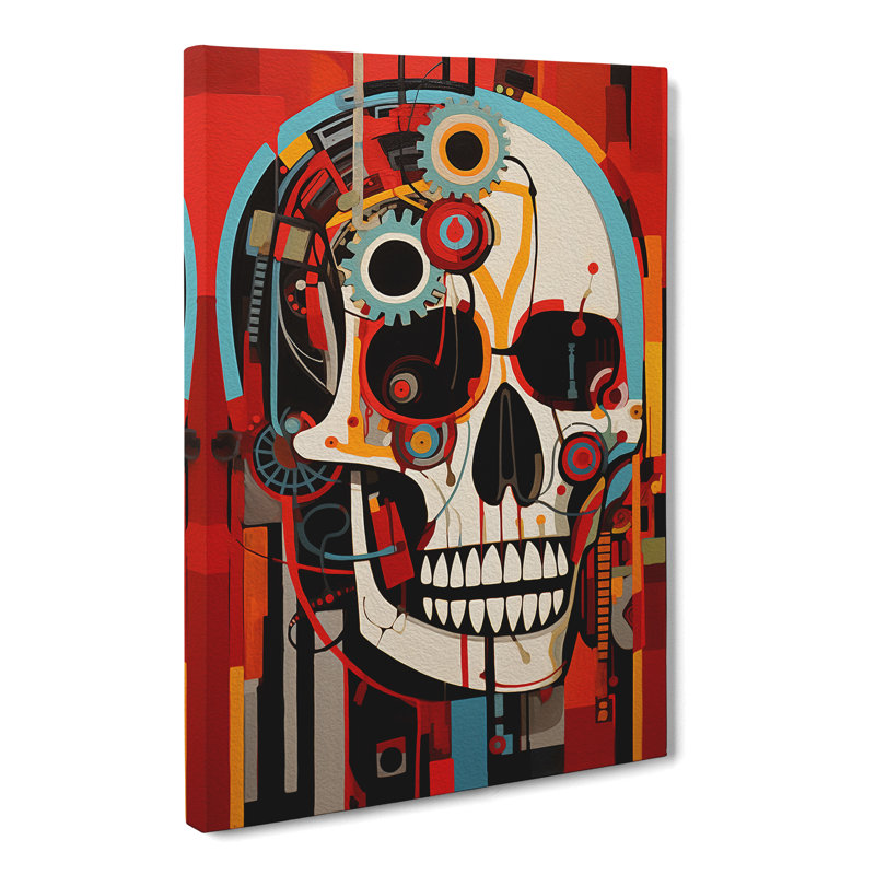 Skeleton Constructivism Art - Wrapped Canvas, 60cm H x 40cm W x 3cm D