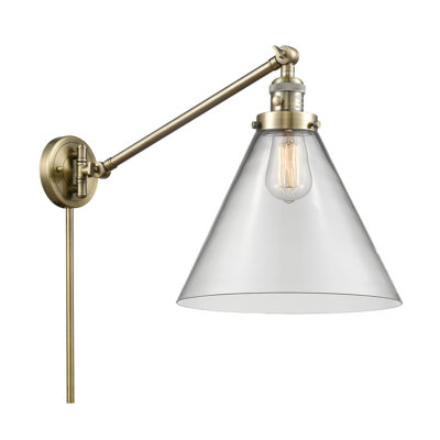 Lampe murale avec bras pivotant 1 lumière Cone
