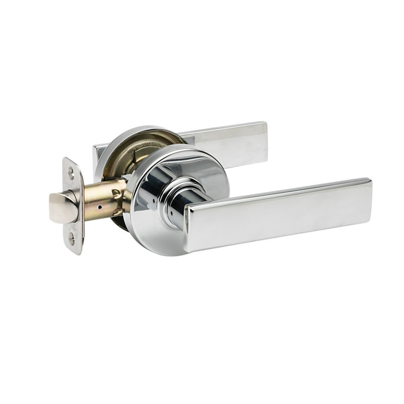 Residential Craftsman Style Passage Door Lever, Polished Stainless
