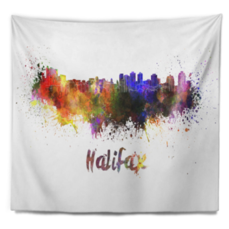 Tapisserie d'halifax skyline Cityscape, H 32 po x l 39 po