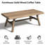 Table basse en bois massif de 43,3 po de largeur avec mortaise et conception Tenon