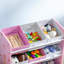 ZONEKIZ Kids Storage Unit Toy Storage Unit Bookshelf Nine Baskets Pink