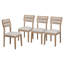 Ensemble de salle à manger 6 pièces de style classique et traditionnel, comprenant une table de salle à manger, 4 chaises rembourrées et un banc-118003076