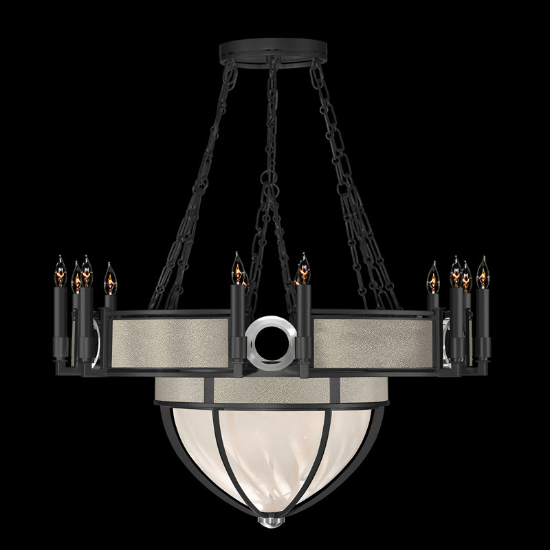 Mirage 15 - Light Chandelier, Coco/Matte Black/Nickel