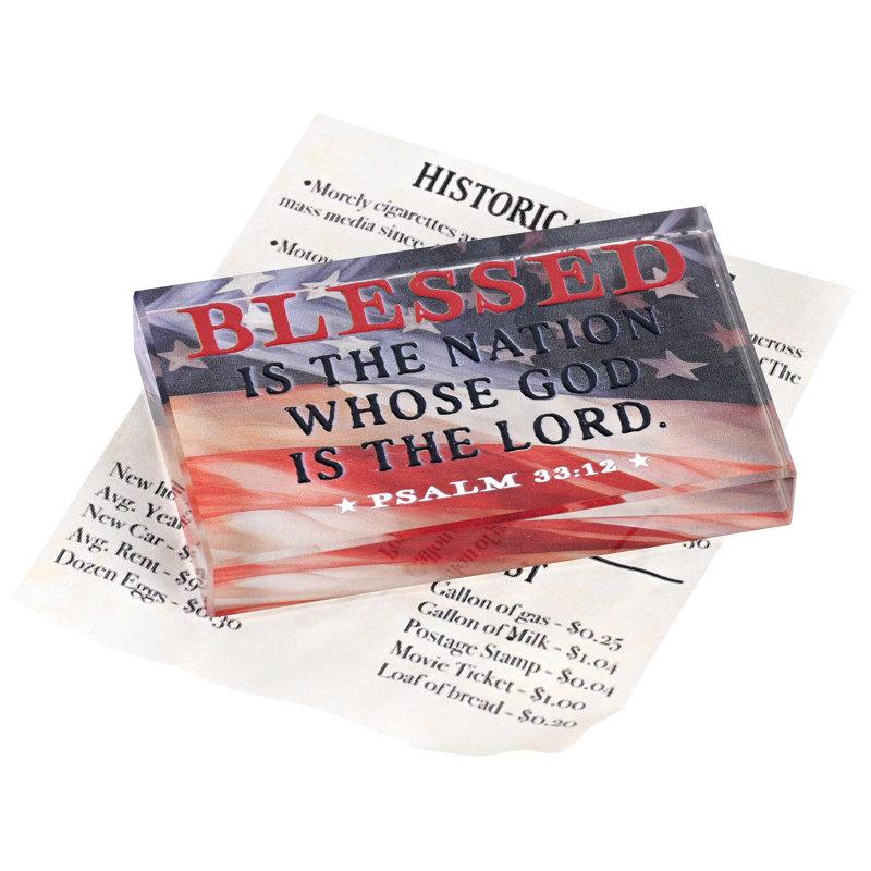 Tabletop Glass Blessed Is The Nation
