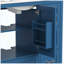 Meuble-lavabo autoportant de 42 po avec lavabo en céramique, 4 tiroirs (2 supérieurs avec séparateurs), portes à fermeture en douceur avec tablettes intérieures, porte-serviettes réversible, bleu marine, panneau de fibres à densité moyenne