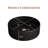 Black Round Ceramic Vessel Sink, Modern Linear Design, With Drain Assembly, 4" H X 14" W, Fits 3.35" Countertop Hole