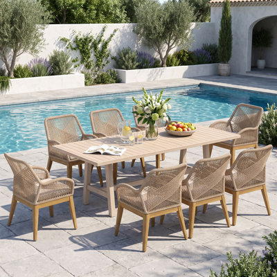 Vowinckel 8-person Outdoor Rectangular Dining Set With Cushions