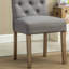 2 chaises de salle à manger en bois massif gris - siège confortable, base stable, choix élégant de 2 chaises de style moderne et pieds capitonnés-688687622