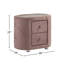 Velvet Upholstered Nightstand With 2 Drawers