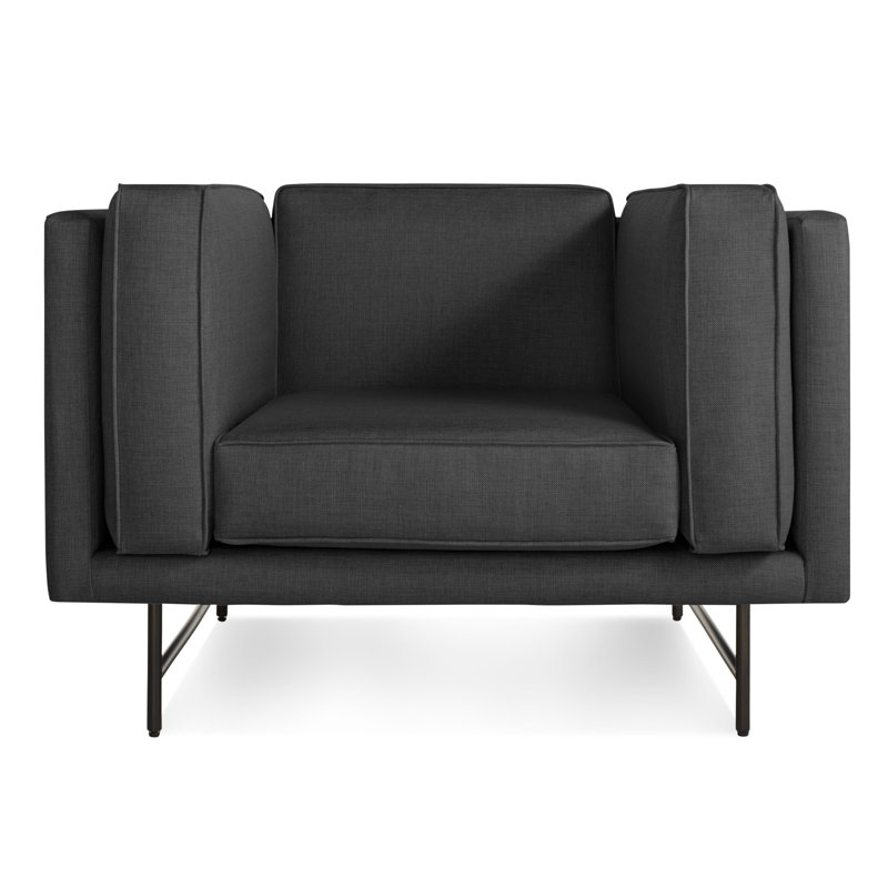 Bank Club Chair, Lava Polyester Blend, Black