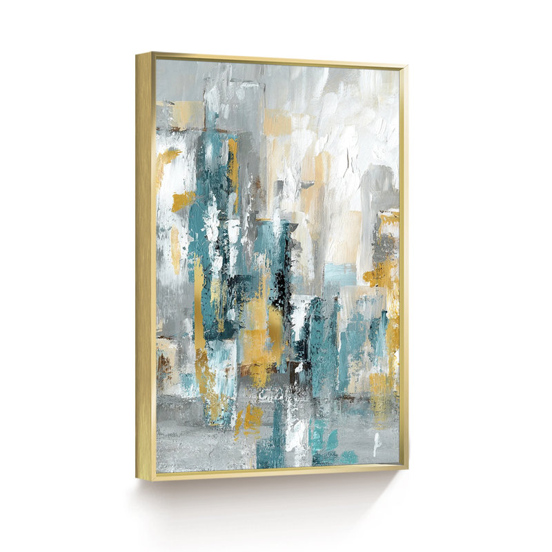 Cadre abstrait moderne encadré, reproduction d'art sur toile, L 16 po x H 24 po