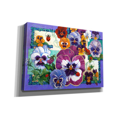 Bungalow Rose 'Pansy Mania' by David Galchutt Canvas Wall Art
