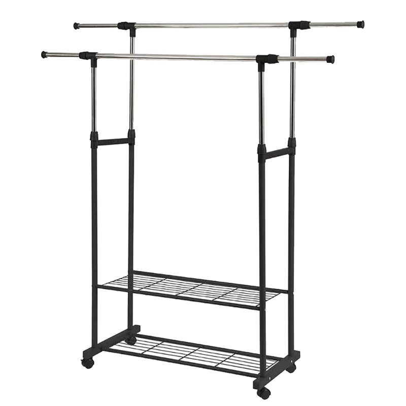 Genoveva Adjustable Rolling Clothing Rack