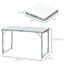 Table de camping pliante 47 po - Hauteur réglable, légère, portable, pour pique-nique, camping, garage, maison, espaces de pique-nique