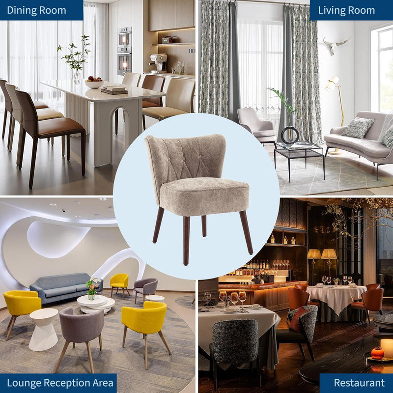 Upholstered Accent Chair, Tan