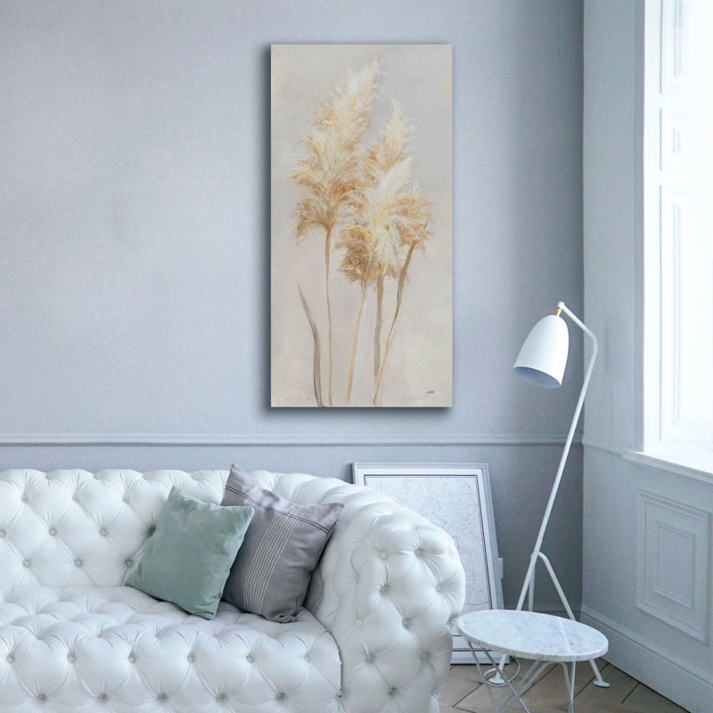 "Simple Pampas 1" par Julia Purinton, art mural Latitude Run®, 30 po x 60 po, H 60 po x l 30 po x P 1,5 po