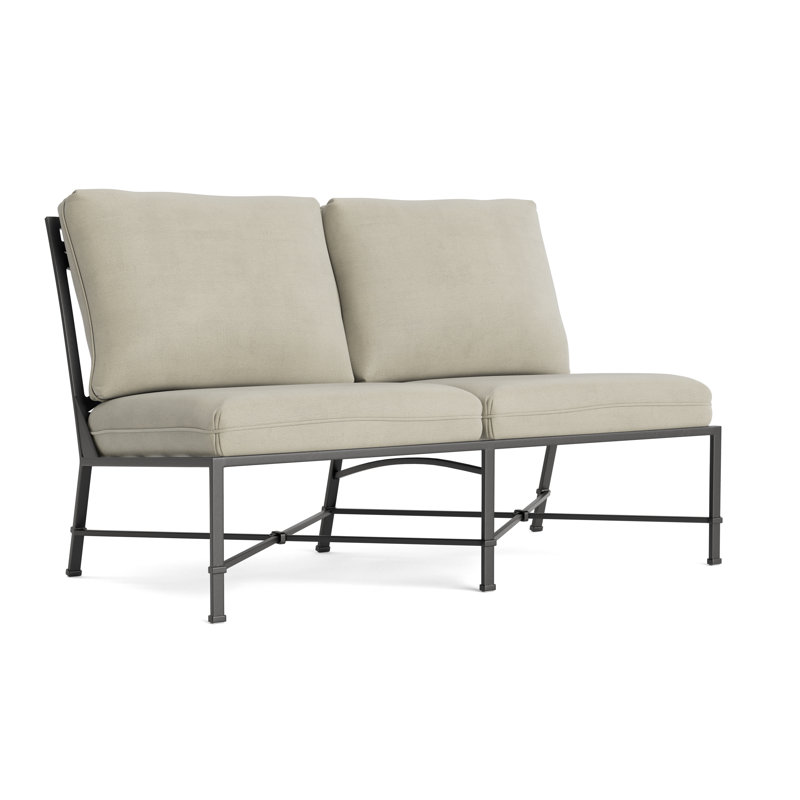 Venetian Outdoor 2 - Seat Loveseat, Fusion Moccasian, Textured Pewter