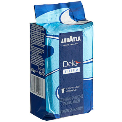 Café moulu grossier 8 oz .WS-110LVCDECFGR Lavazza Dek FiLtro Decaf