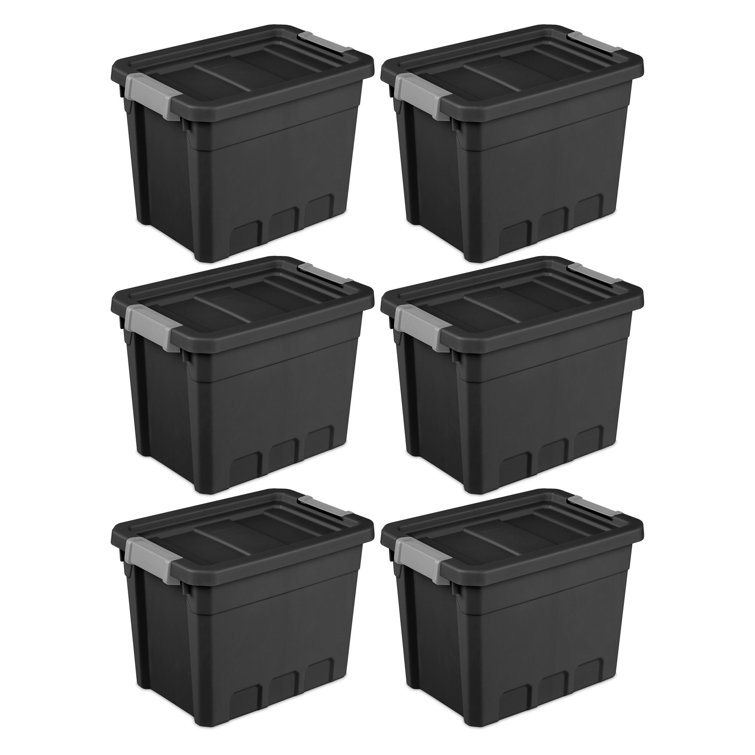 Homz 18 Gal Plastic Utility Storage Bucket Tub w/ Rope Handles, Black &  Reviews