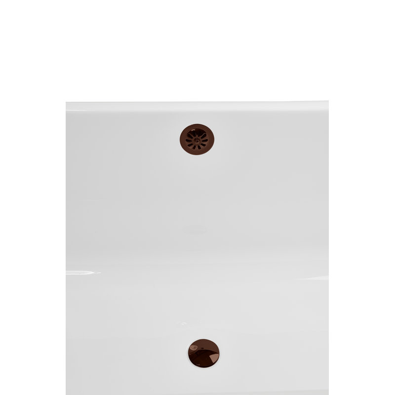 71" Streamline Clawfoot Tub,Tray,Drain and Clawfeet, Matte Black, Matte Oil Rubbed Bronze