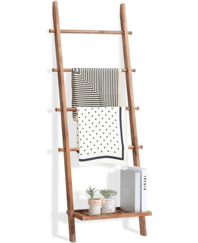 56.88'' Solid Wood Blanket Ladder