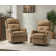 Rudisill Transitional Genuine Leather Swivel Rocker Manual Recliner(Set of 2)