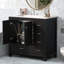 Meuble-lavabo blanc 36 po avec lavabo en céramique 36 po, 2 portes à fermeture douce, 5 tiroirs, beaucoup de rangement-1393858296