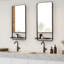 Miroir mural plat avec tablettes Bastian
