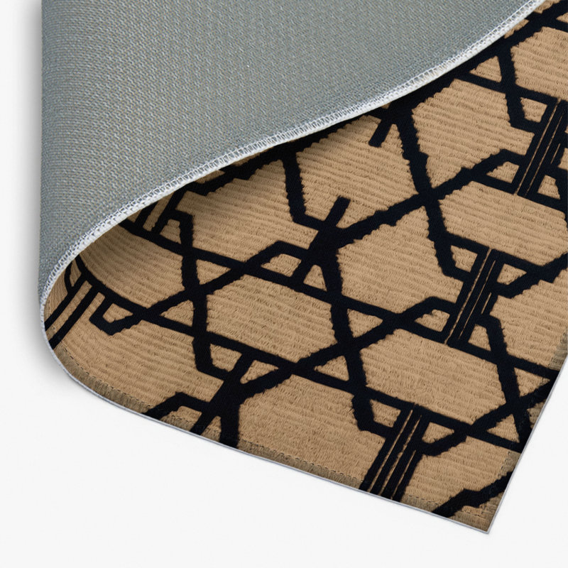 Trellis Brown Indoor and Outdoor Area Rug, Rectangle 2' x 3'