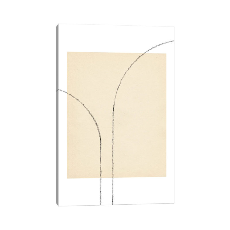 Minimalist Neutral Line Art III by Whales Way - Painting on Canvas, 101.6cm H x 66.04cm W x 3.81cm D, Wrapped Canvas