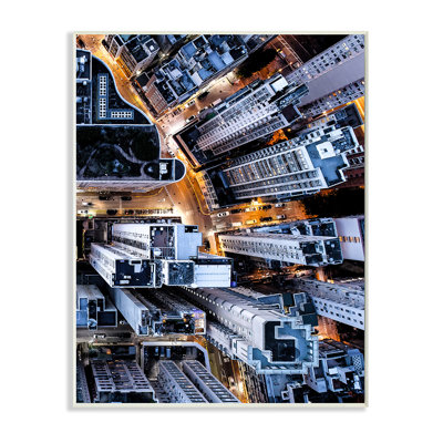 Urban City Streets Aérien Building Architecture - impression d'art graphique