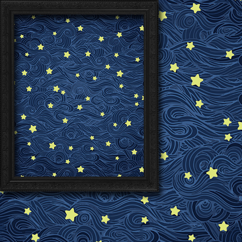 Dreamy Night Kids Room Curtain Lined Blackout Thermal Curtain Panel, 52" W x 108" L