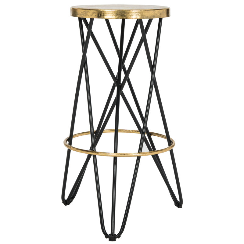 Jaylen Counter Stool with Metal Frame, Black