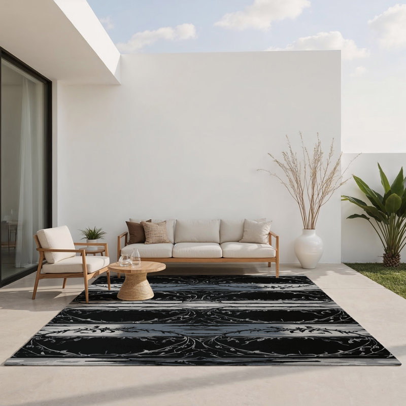 Dark Ivy Indoor And Outdoor Area Rug, Rectangle 1'6" x 2'6"