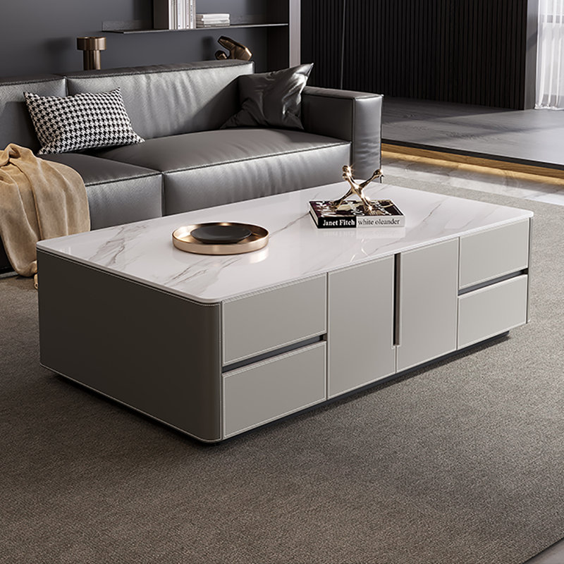 Coffee Table, 16.5" H x 51.2" L x 27.6" W, Gray