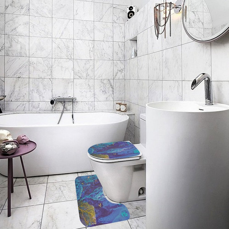Ensemble de tapis de toilette pour salle de bain