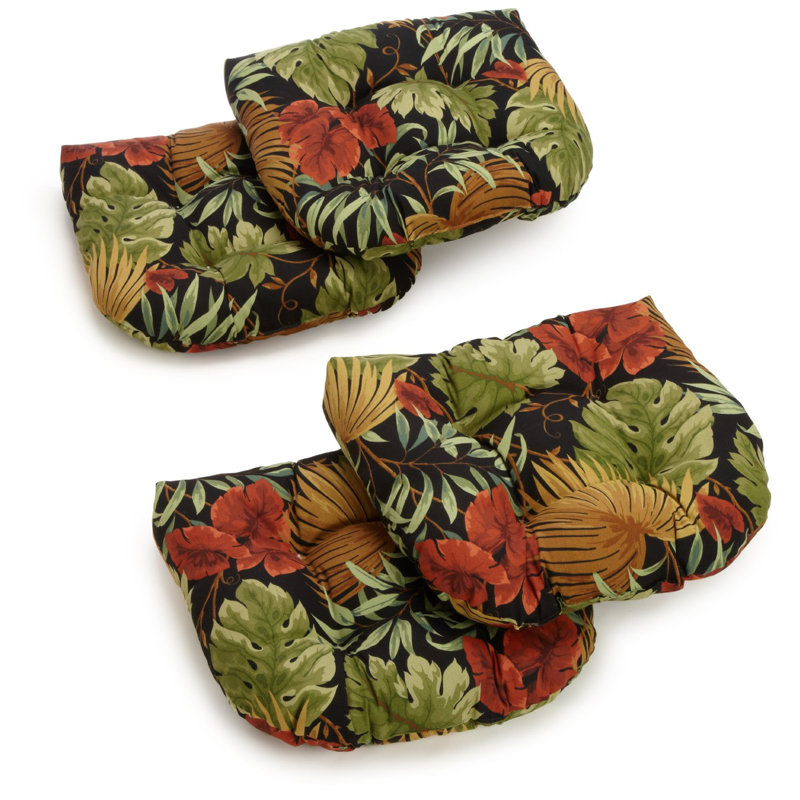 Outdoor 5'' Rocking Chair Seat Cushion, Tropique Raven
